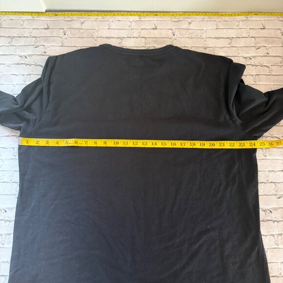 American Eagle Outfitters Mens USA Graphic Long Sleeve Tee Black XL Active Flex - Picture 8 of 9